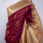 Royal Magenta & Champagne Gold Kanchi Saree