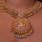 Heavy stone Lakshmi chocker and heavy earring set